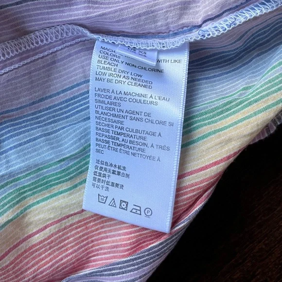 Urban Outfitters Suki Sleeveless Button Front Rainbow Striped Dress XS - Picture 7 of 8